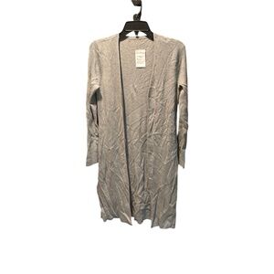 525 America Women's Open Front Cardigan Sweater in Gray NWT FLAWED